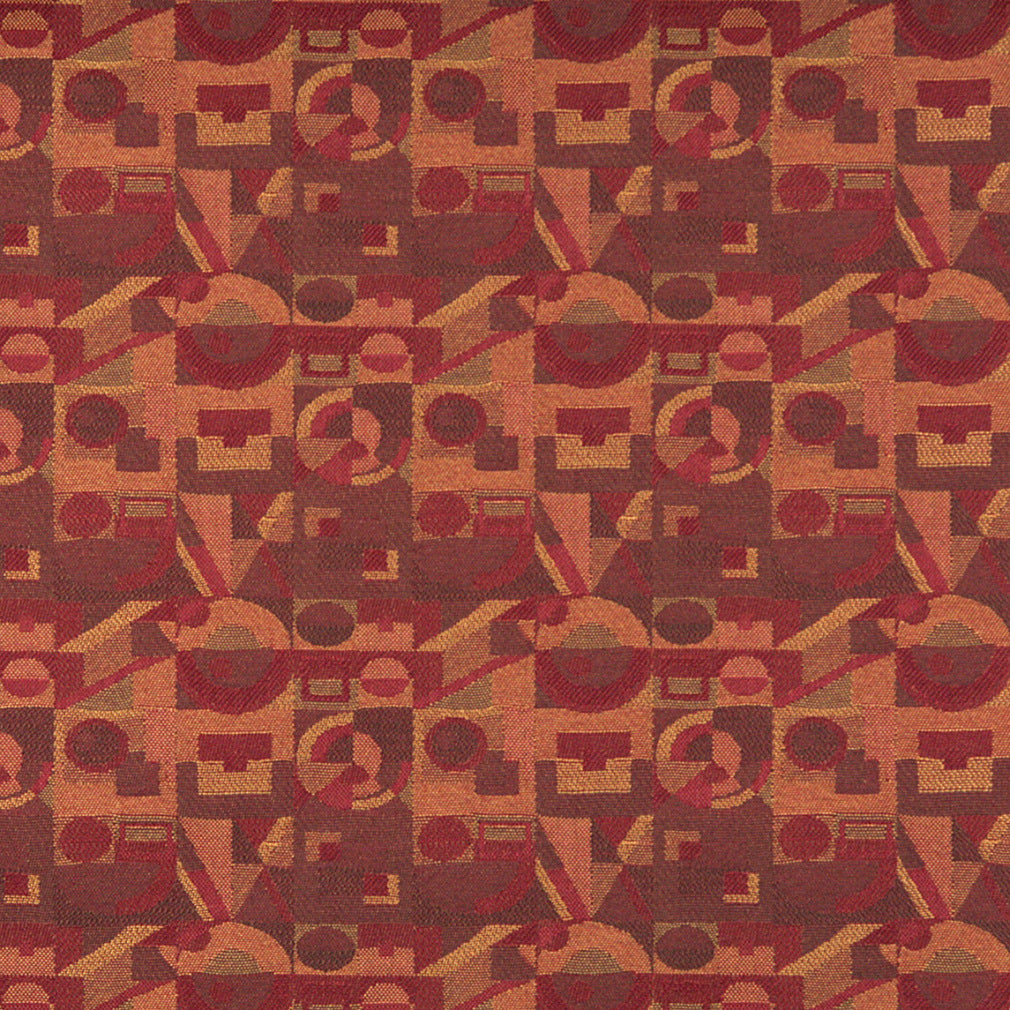 3567 Abstract & Geometric Brick Orange & Rust,Red & Burgundy Charlotte Fabrics