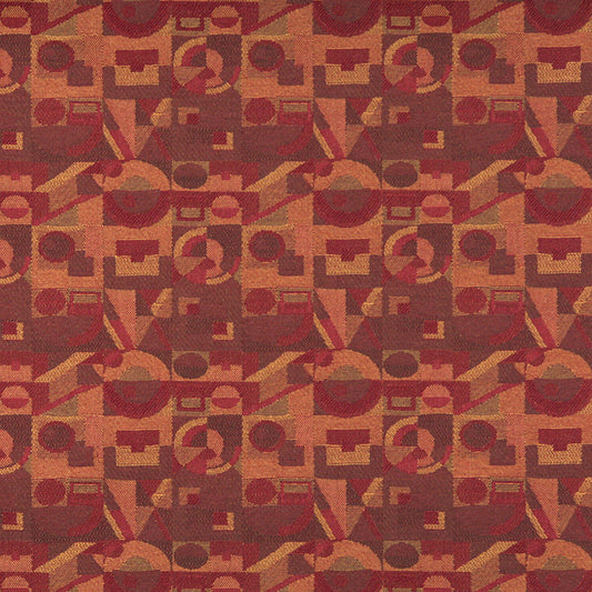 3567 Abstract & Geometric Brick Orange & Rust,Red & Burgundy Charlotte Fabrics