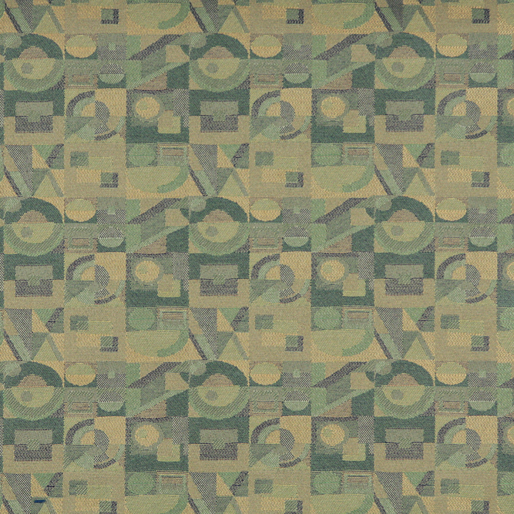 3568 Abstract & Geometric Clover Aqua & Teal Charlotte Fabrics