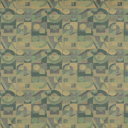 3568 Abstract & Geometric Clover Aqua & Teal Charlotte Fabrics