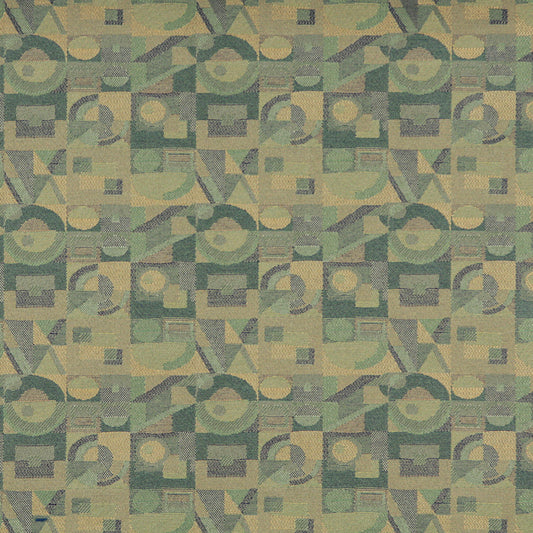 3568 Abstract & Geometric Clover Aqua & Teal Charlotte Fabrics