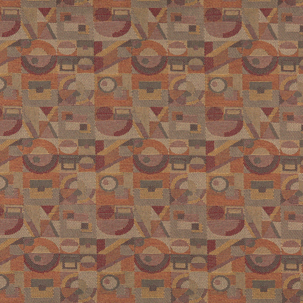 3570 Abstract & Geometric Adobe Brown,Orange & Rust Charlotte Fabrics