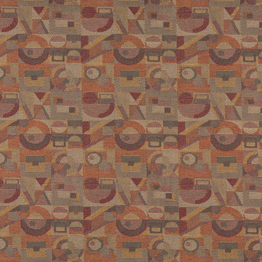 3570 Abstract & Geometric Adobe Brown,Orange & Rust Charlotte Fabrics