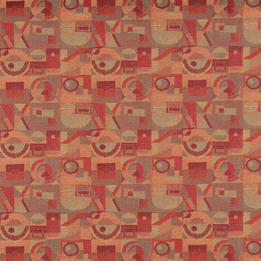 3572 Abstract & Geometric Pottery Orange & Rust Charlotte Fabrics
