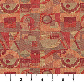 3572 Abstract & Geometric Pottery Orange & Rust Charlotte Fabrics