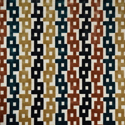 35856-524 CHAIN VELVET CLAY/TEAL KRAVET COUTURE UPHOLSTERY