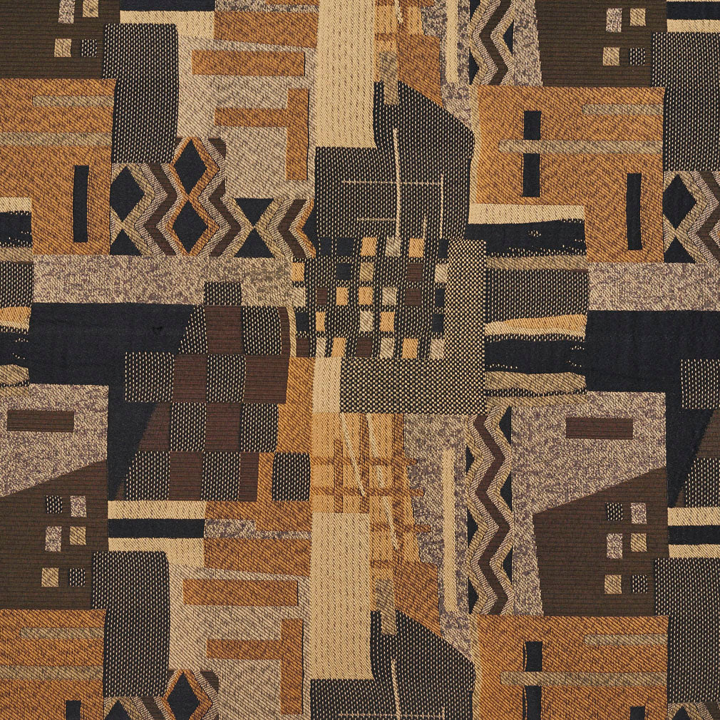 3680 nan Aztec Black,Gold & Yellow Charlotte Fabrics