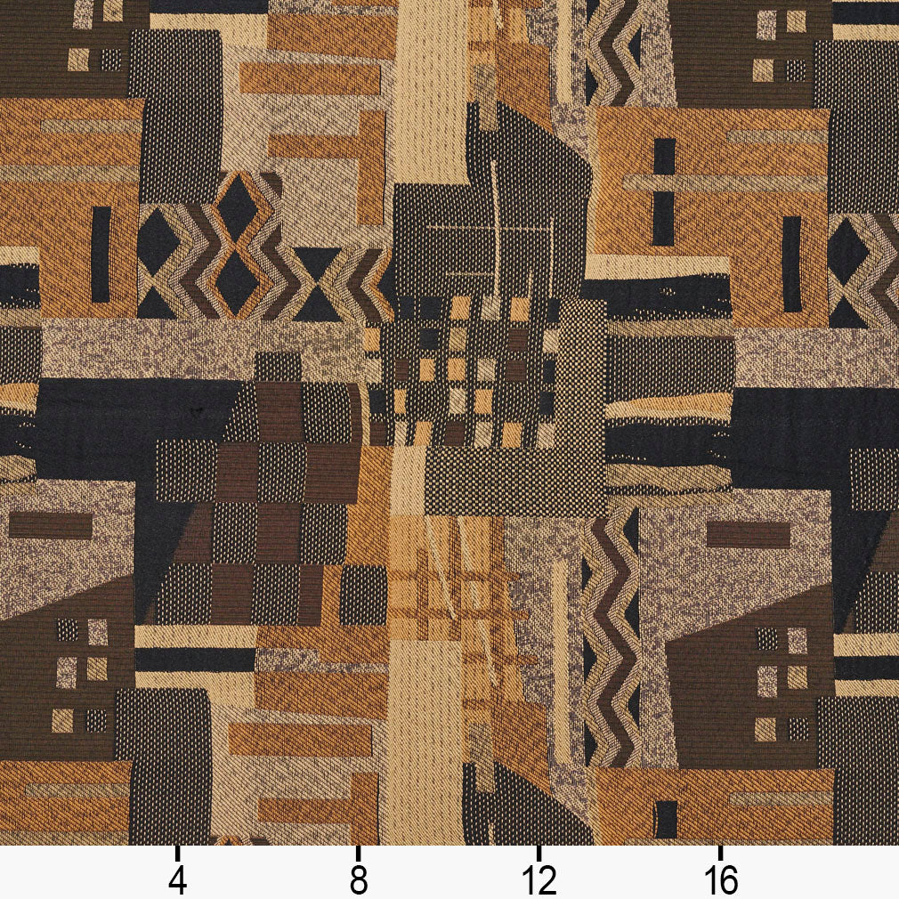 3680 nan Aztec Black,Gold & Yellow Charlotte Fabrics