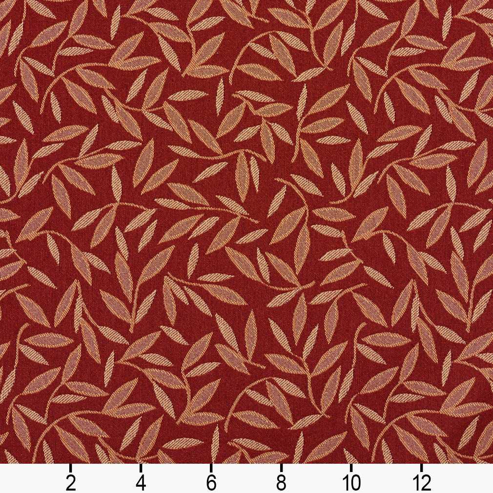 3761 Leaves Wine Red & Burgundy Charlotte Fabrics