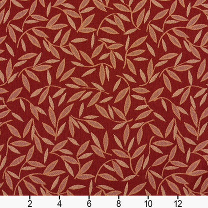 3761 Leaves Wine Red & Burgundy Charlotte Fabrics