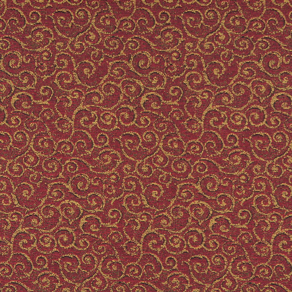 3768 Small Scale Pomegranate Red & Burgundy Charlotte Fabrics
