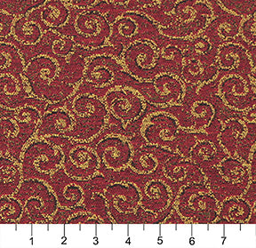 3768 Small Scale Pomegranate Red & Burgundy Charlotte Fabrics