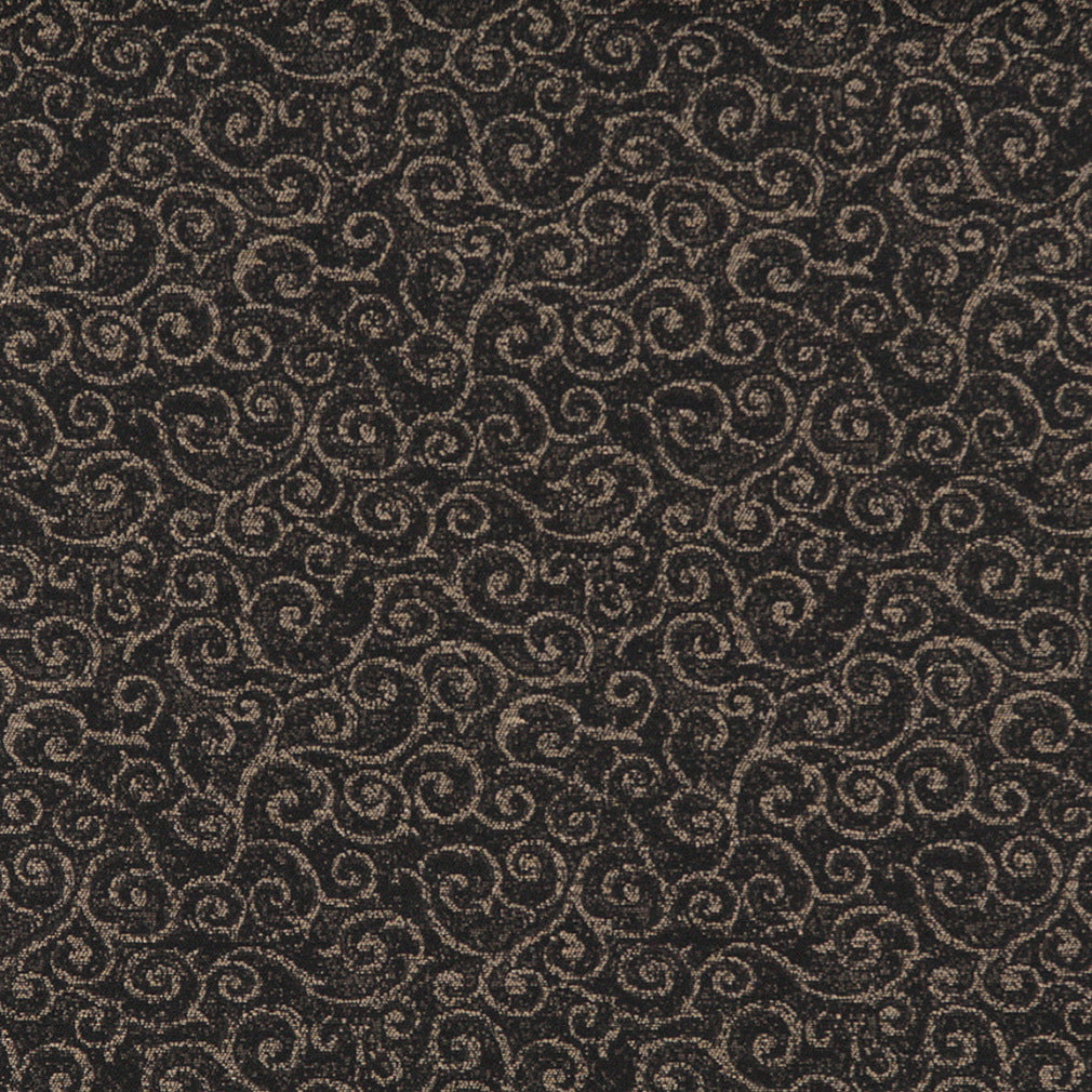 3772 Small Scale Raven Black Charlotte Fabrics