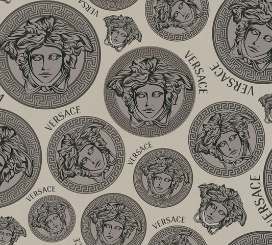 386112X Versace Versace Volume 5 Wallpaper Monarch Greyscale