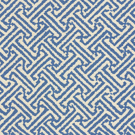 4010-31 JAVA JAVA Pacific Blue on Tinted Linen Cotton Quadrille Fabric