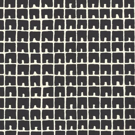 4045-10WP FEZ II Black On Off White Quadrille Wallpaper