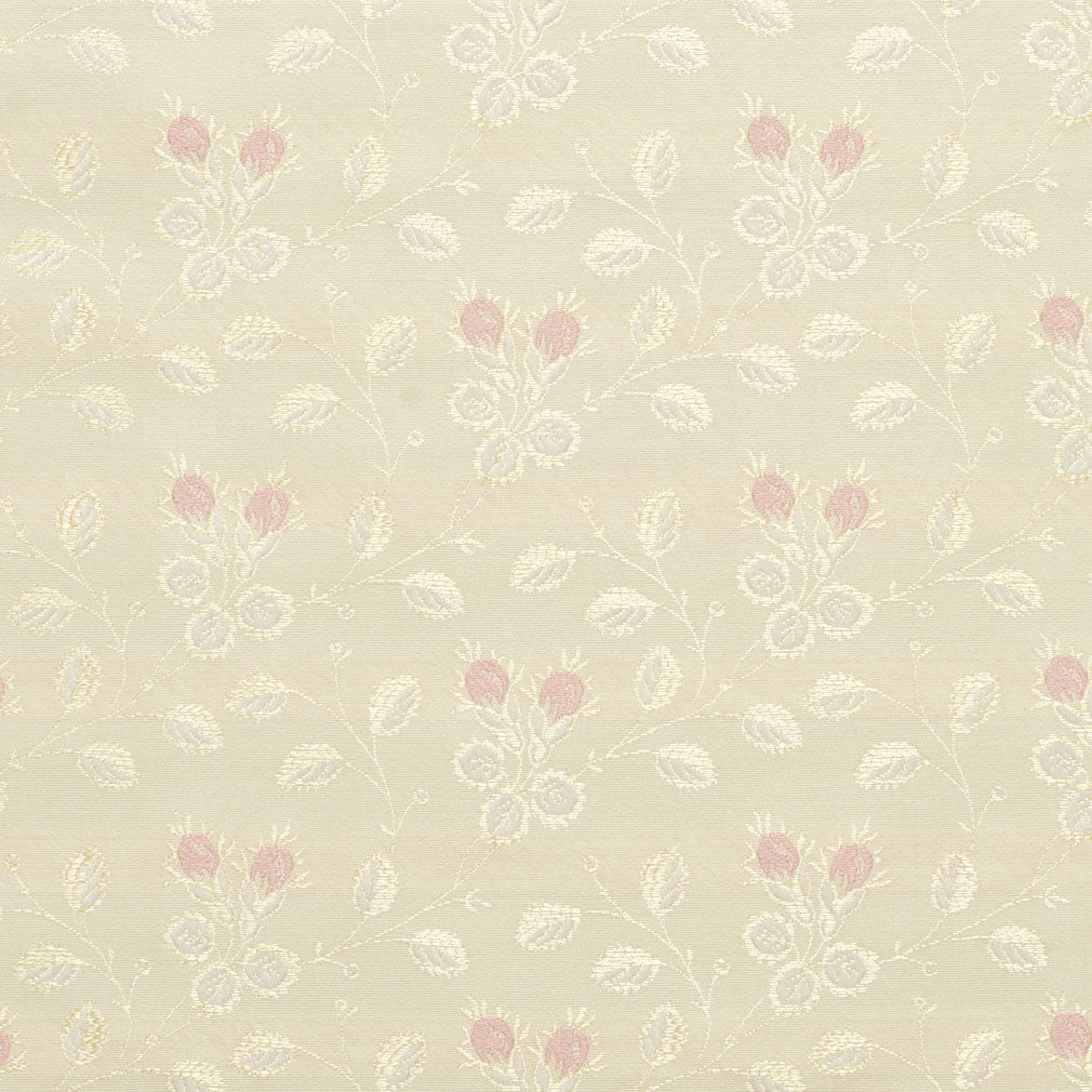 4145 Floral Rose Vine Pink,White & Ivory Charlotte Fabrics