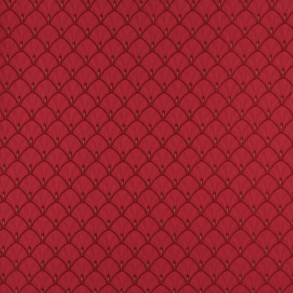 4302 Abstract & Geometric Ruby Fan Red & Burgundy Charlotte Fabrics