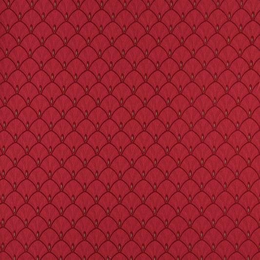 4302 Abstract & Geometric Ruby Fan Red & Burgundy Charlotte Fabrics