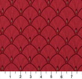 4302 Abstract & Geometric Ruby Fan Red & Burgundy Charlotte Fabrics
