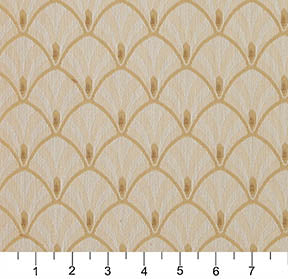 4310 Abstract & Geometric Flax Fan Gold & Yellow Charlotte Fabrics