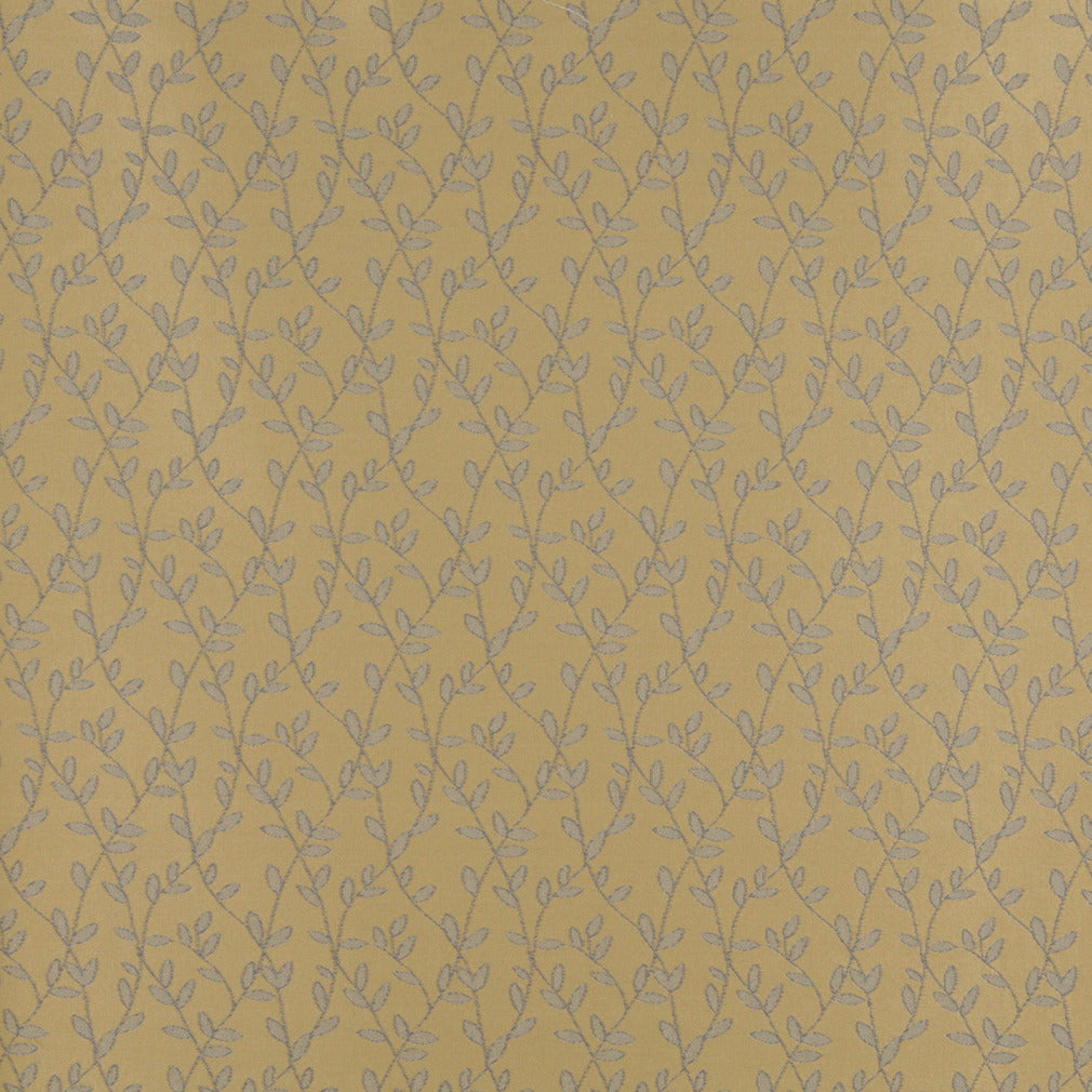 4317 Leaves Chambray Vine Gold & Yellow Charlotte Fabrics