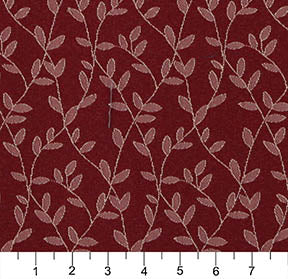 4325 Leaves Port Vine Red & Burgundy Charlotte Fabrics