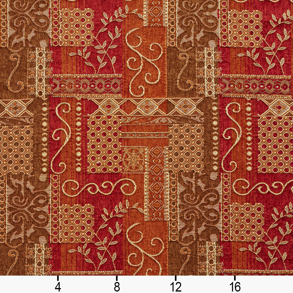 4540 Abstract & Geometric Sangria Red & Burgundy Charlotte Fabrics