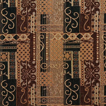 4541 Abstract & Geometric Topaz Black,Brown Charlotte Fabrics