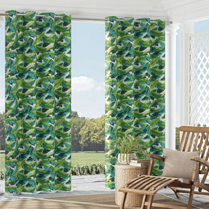 4635 Leaves,Tropical & Botanical Belize  Aqua & Teal,Green Charlotte Fabrics