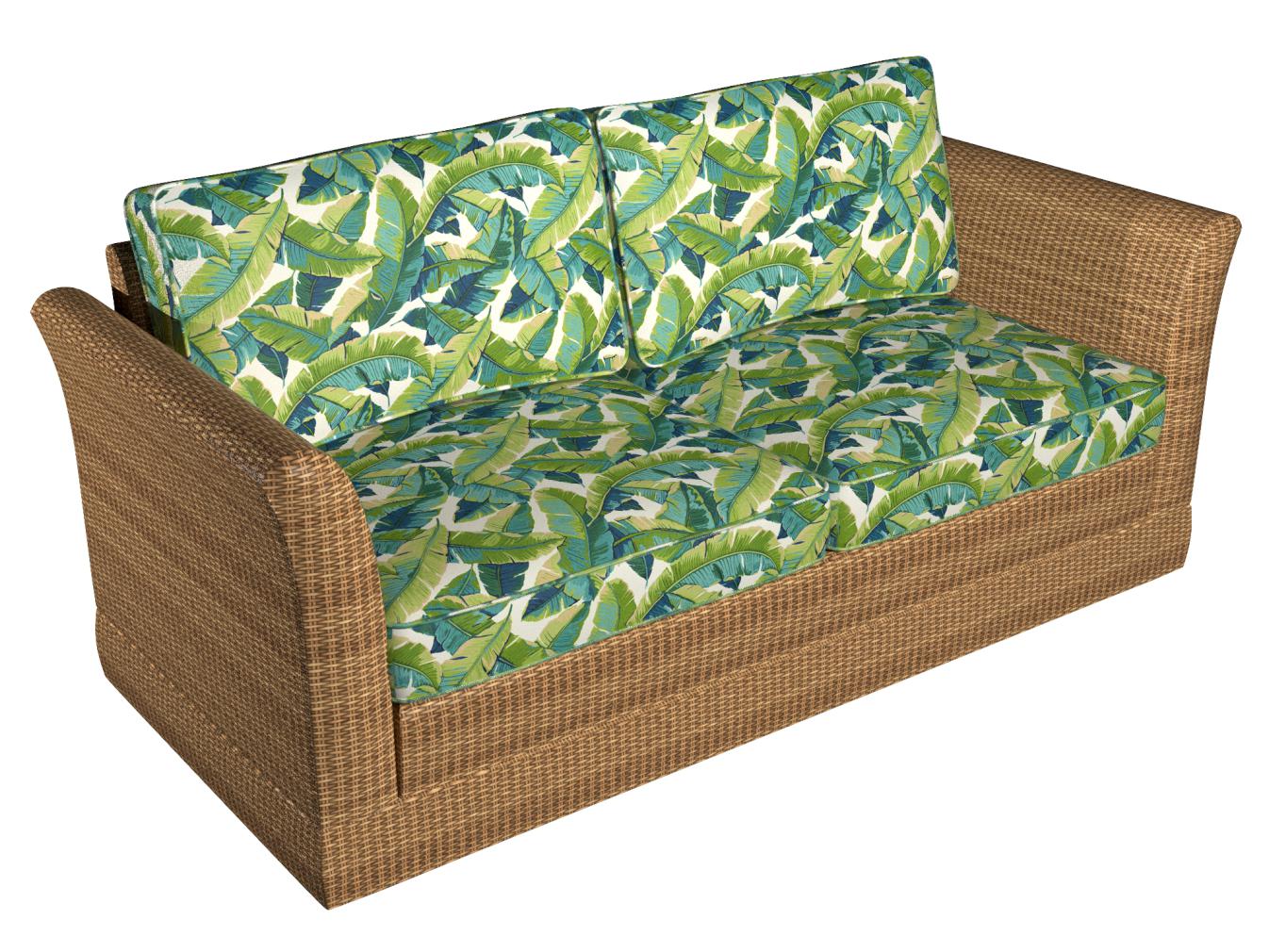 4635 Leaves,Tropical & Botanical Belize  Aqua & Teal,Green Charlotte Fabrics