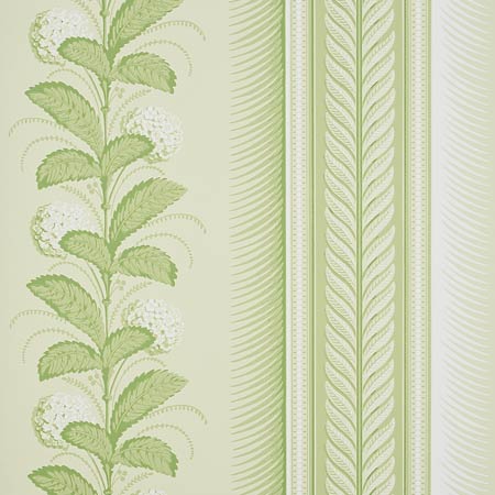 5004456 HYDRANGEA DRAPE Green Schumacher Wallpaper