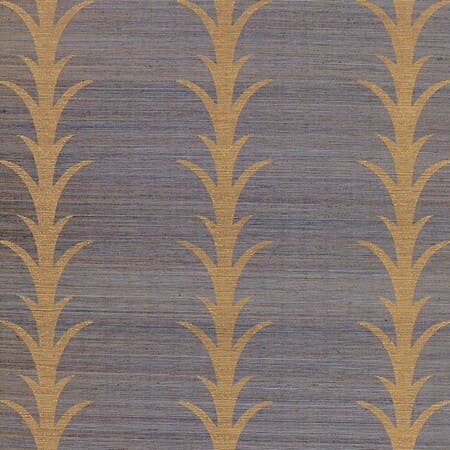 5006054 ACANTHUS STRIPE SISAL Turmeric Schumacher Wallpaper