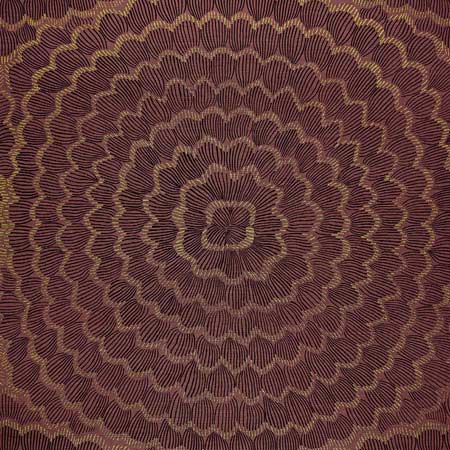 5006073 FEATHER BLOOM SISAL Golden Plum Schumacher Wallpaper