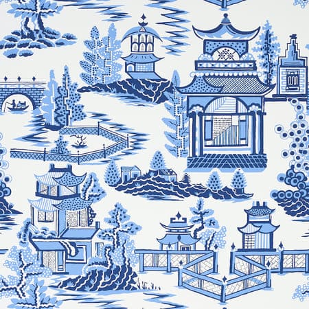 5006911 NANJING Porcelain Schumacher Wallpaper