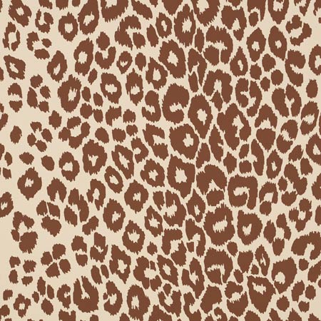 5007019 ICONIC LEOPARD Brown On Neutral Schumacher Wallpaper