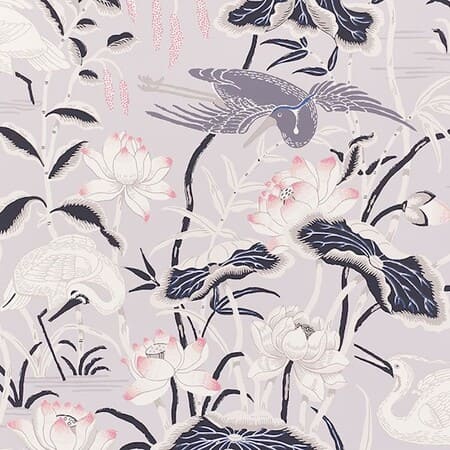 5008432 LOTUS GARDEN Lilac Schumacher Wallpaper