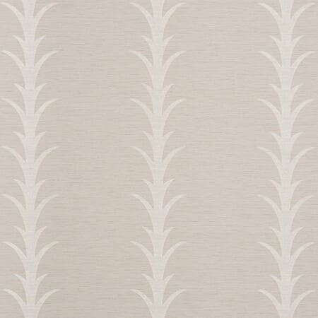 5008590 ACANTHUS STRIPE VINYL Limestone Schumacher Wallpaper