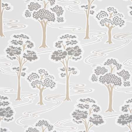 5009100 TREE RIVER Moonstone Schumacher Wallpaper