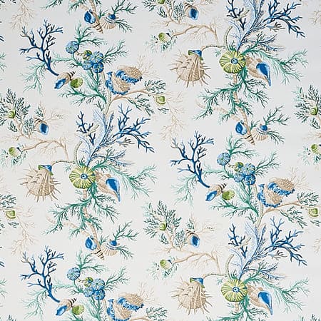 5010650 DEL TESORO Blue & Green Schumacher Wallpaper