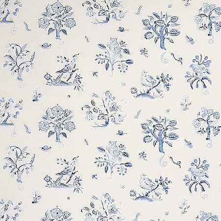 5012212 MAGICAL MENAGERIE Blues Schumacher Wallpaper