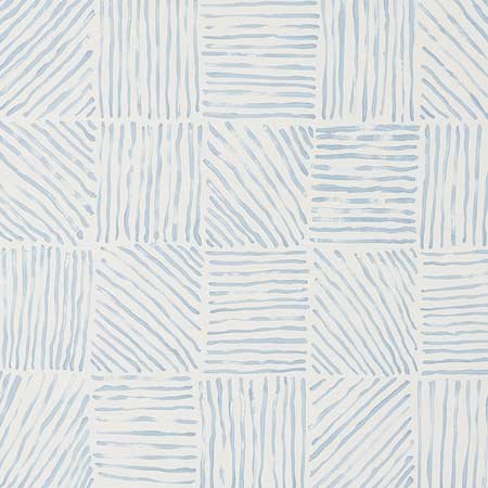 5012421 KATAMA Blue On Ivory Schumacher Wallpaper