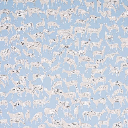 5012490 FAUNA Slate Blue Schumacher Wallpaper