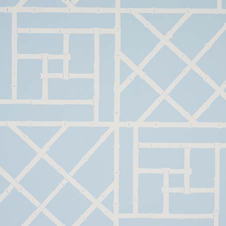 5012573 TRELLIS Sky Blue Schumacher Wallpaper