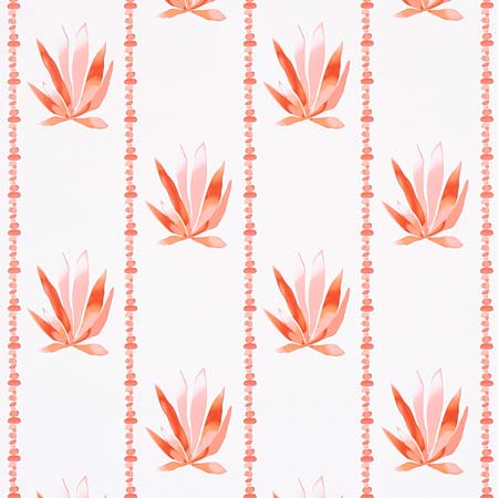 5012682 AGAVE STRIPE Grapefruit Schumacher Wallpaper