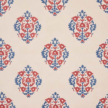 5012882 CONSTANTINE Red & Blue Schumacher Wallpaper