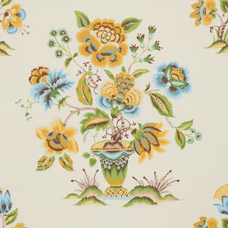 5013182 ASHFORD Ochre & Sky Schumacher Wallpaper