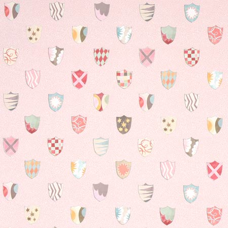 5013492 HERALDIC Pink Schumacher Wallpaper