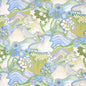 5013552 DAISY CHAIN Green And Blue Schumacher Wallpaper