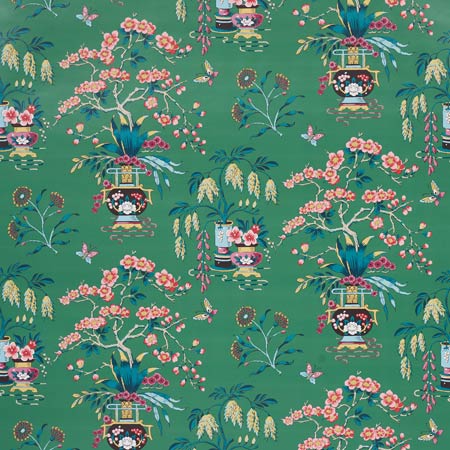 5013582 MING VASE Jade Schumacher Wallpaper